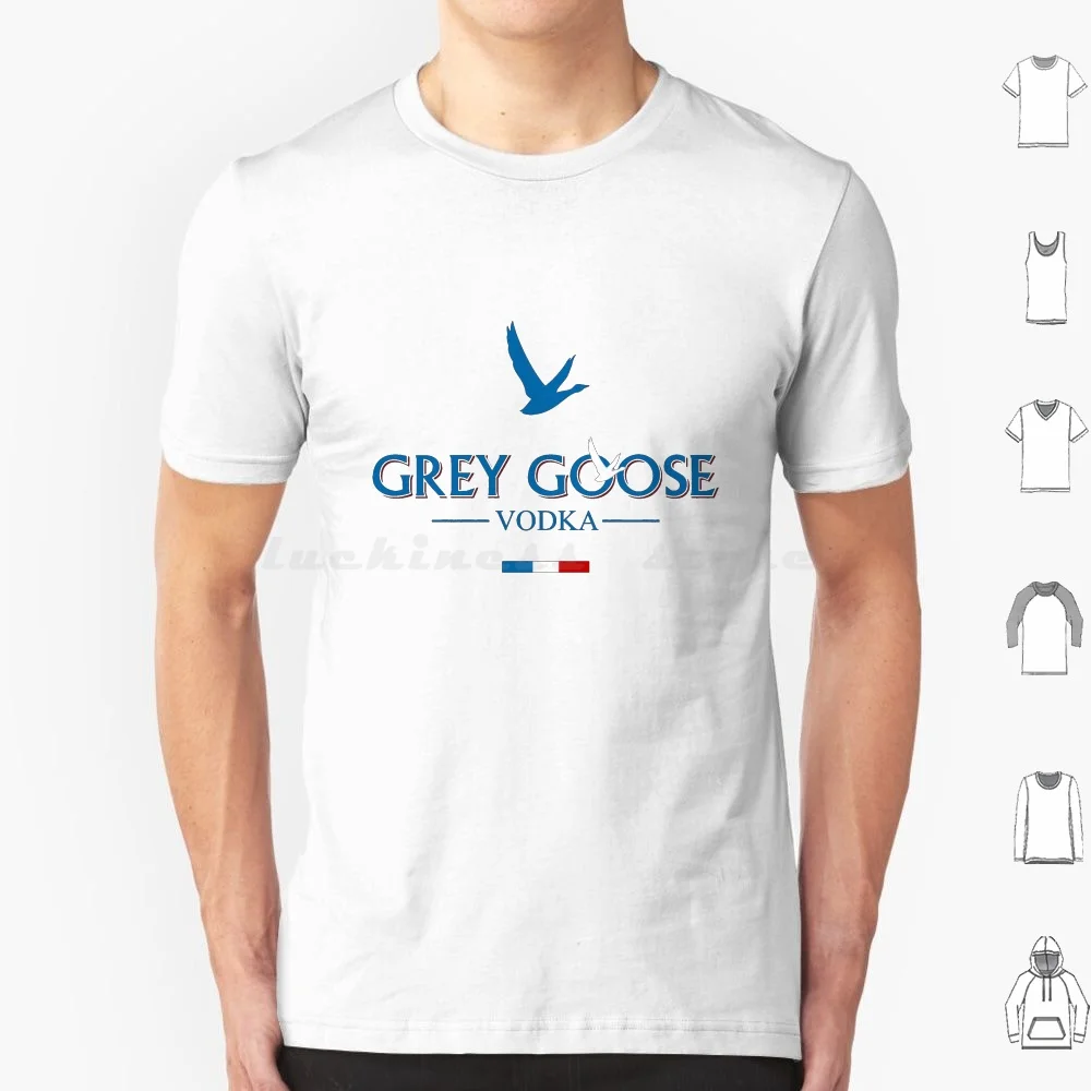 Vodka de ganso gris, marca de comida para hombres, logotipo de comida, beber, refrescos, increíble Idea, camiseta 6xl de algodón, camiseta fresca de ganso gris