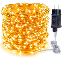 30M 50M 100M 120M LED String Lights Copper Wire Fairy Light Waterproof Garland for Christmas Holiday Wedding Room Decoration