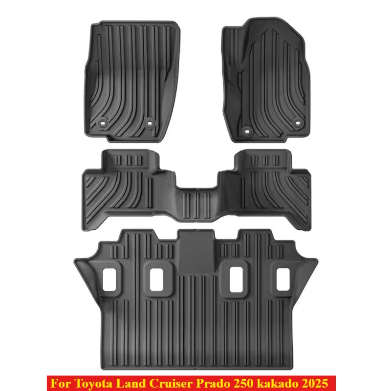 Custom Car Floor Mats For Toyota Land Cruiser Prado 250 Kakado 2025 7seater TPE Cargo Liner Trunk Pad Left Hand Drive
