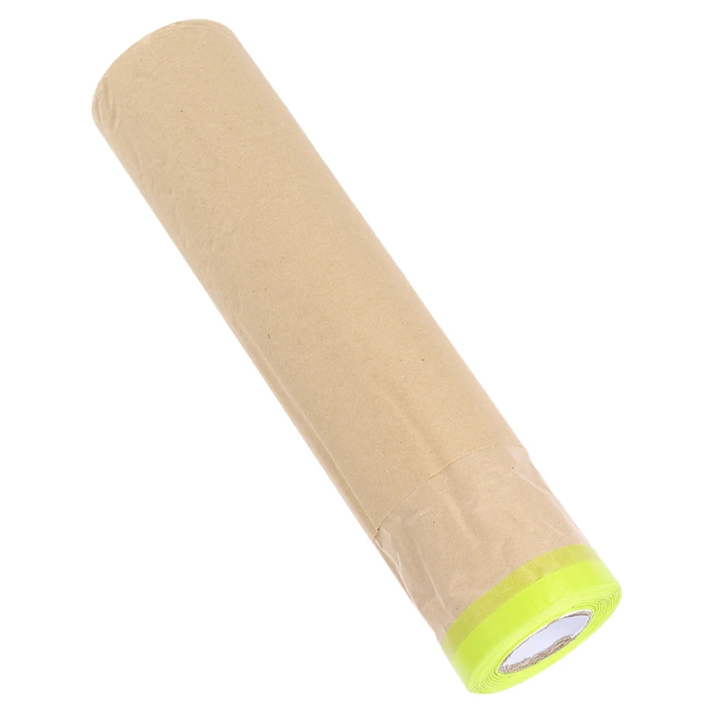 Rotolo di carta per mascheratura Kraft per mobili Forniture di protezione per pittura murale per auto Carta per mascheratura con copertura autoadesiva per mobili