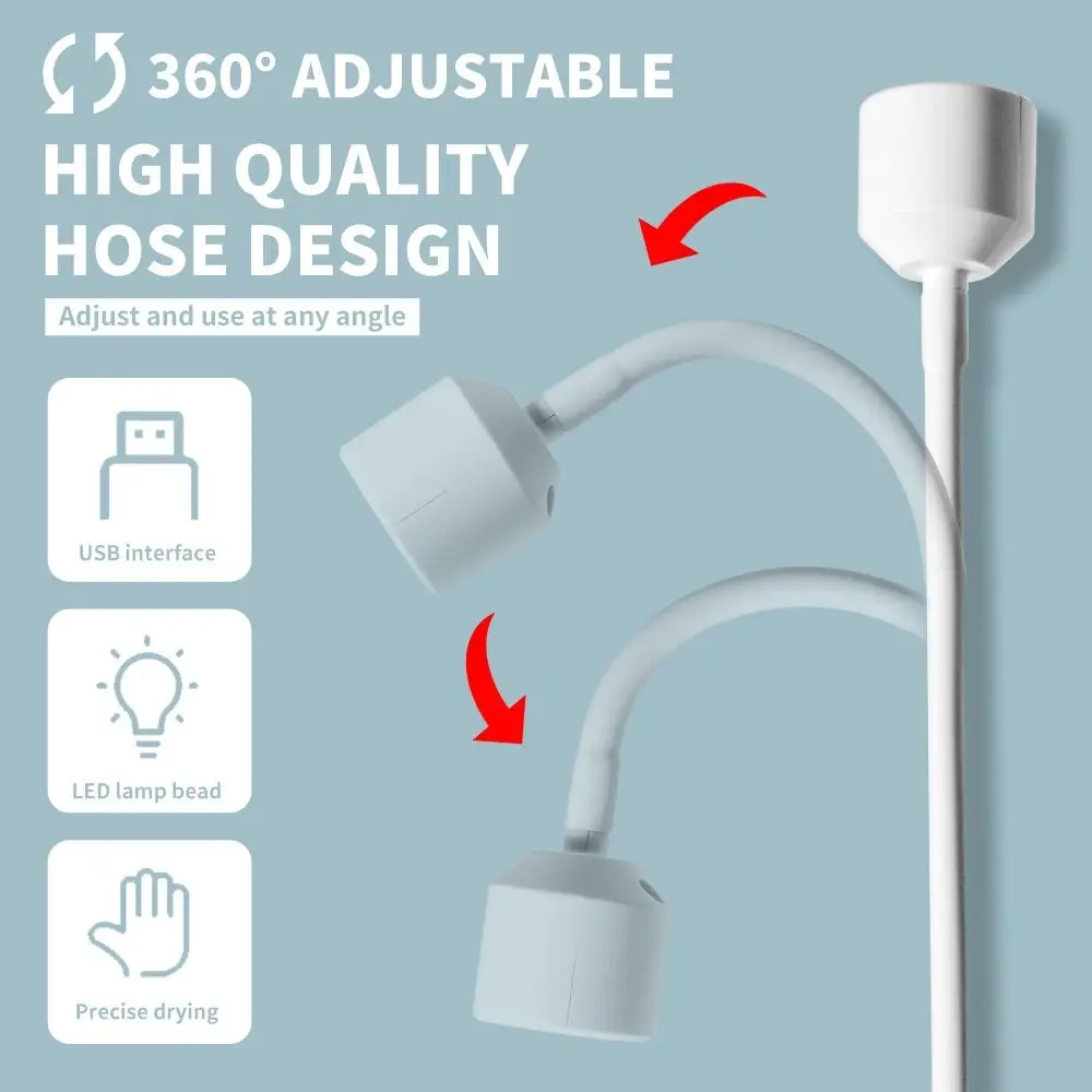 휴대용 접이식 UV LED 네일 램프 빠른 건조 USB 전원 젤 폴리쉬 건조기 360도 조절 가능한 큐어링 라이트 네일 DIY