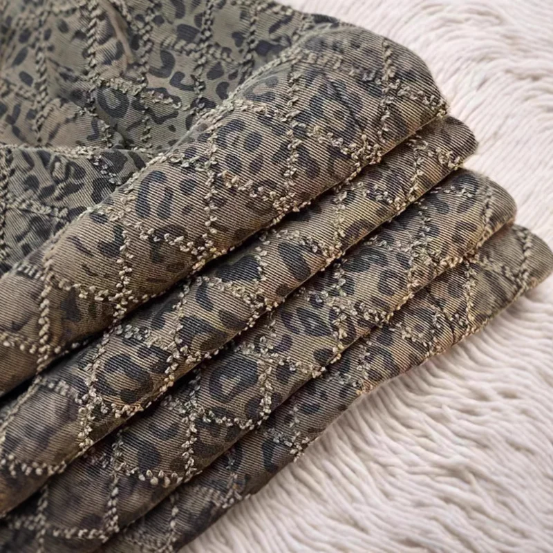 New Spring and Autumn Leopard Print High-waist Loose Straight Jeans Women's Frying Street American Retro Casual Trousers