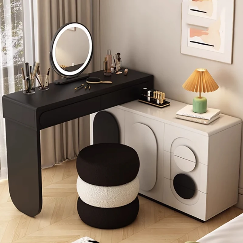 

Princess Design Vanity Table Cream Mirror Makeup Vanity Table Storage Drawers Storage Tocador De Maquillaje Unique Furniture