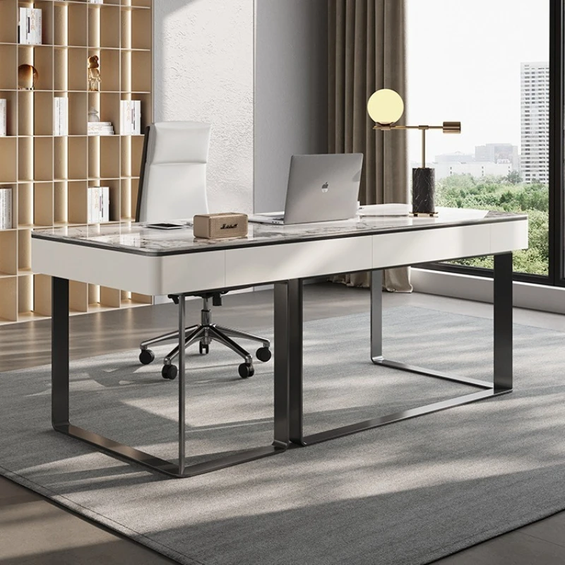 

Итальянские минималистичные офисные столы, простые итальянские высококачественные офисные столы из каменной плиты, легкие роскошные современные мебельные бюро JT40O