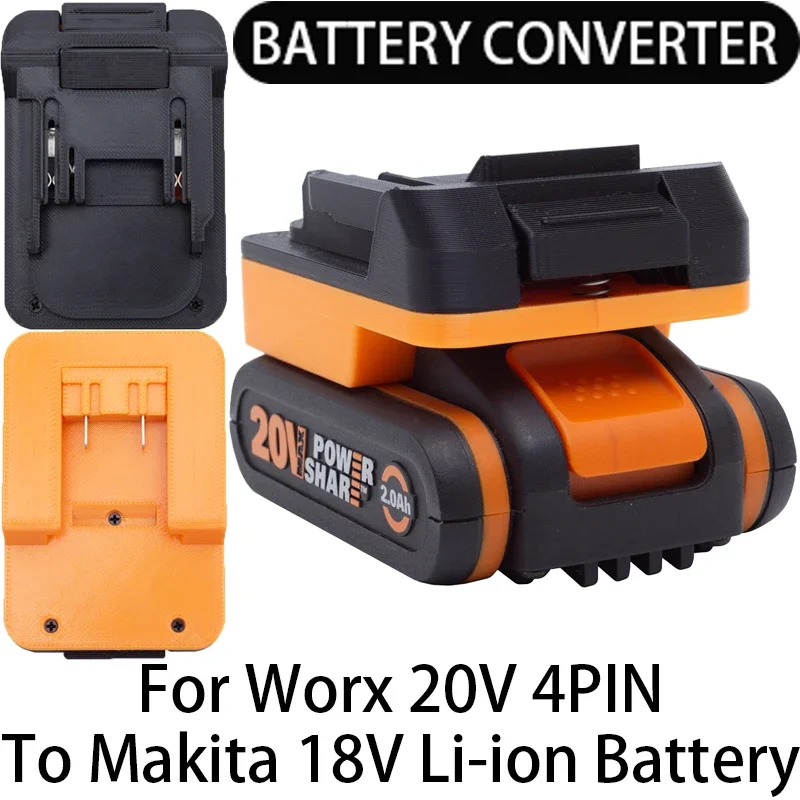 Adapter/Converter for Makita 18V Li-ion tools to Worx 20V 4PIN Li-ion Battery Adapter Power Tool Accessories