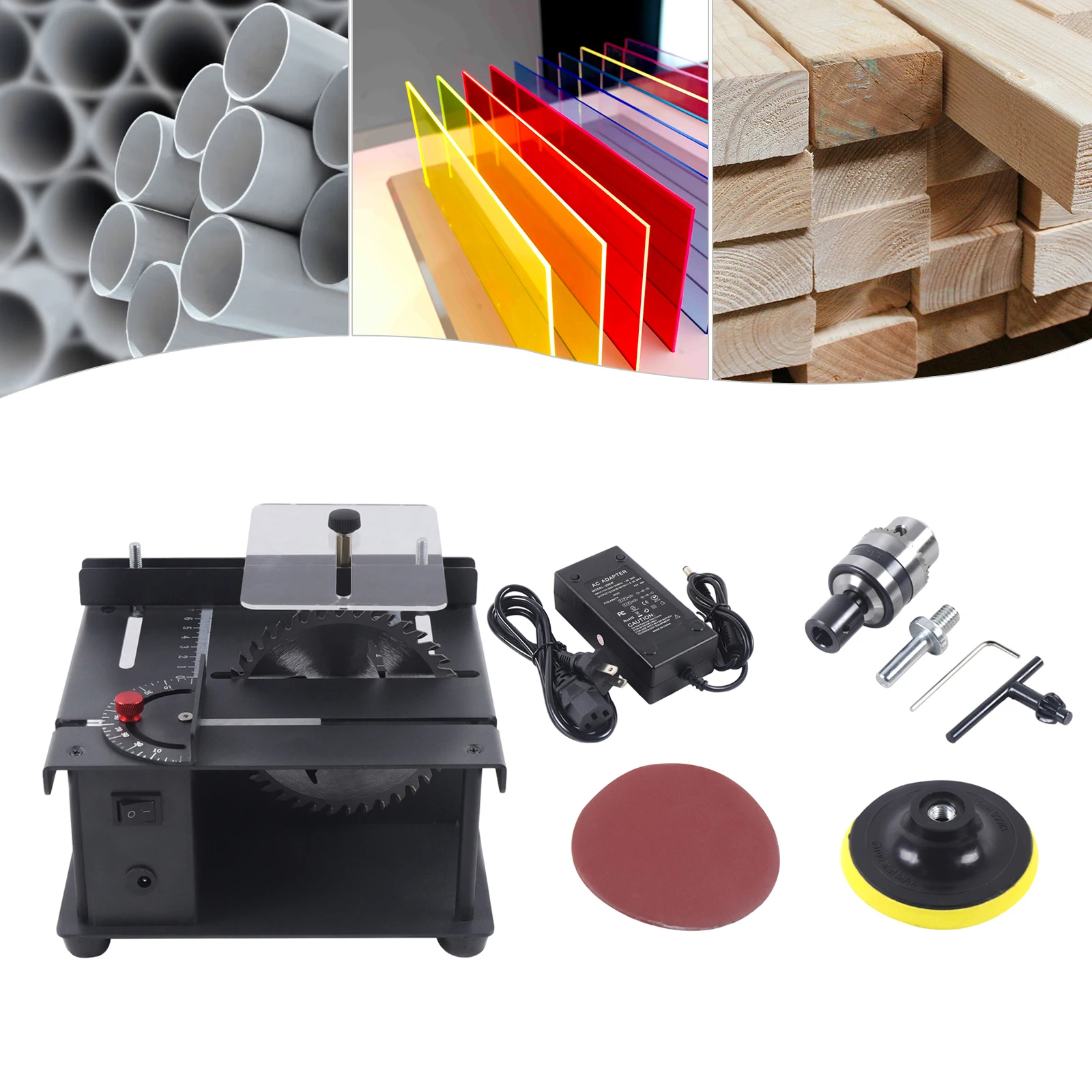 200W Cutting Tool Machine Mini Table Saw Multi-Functional Cutting Bench Suitable for Hardware Shops, Jewelry Shops, Factories