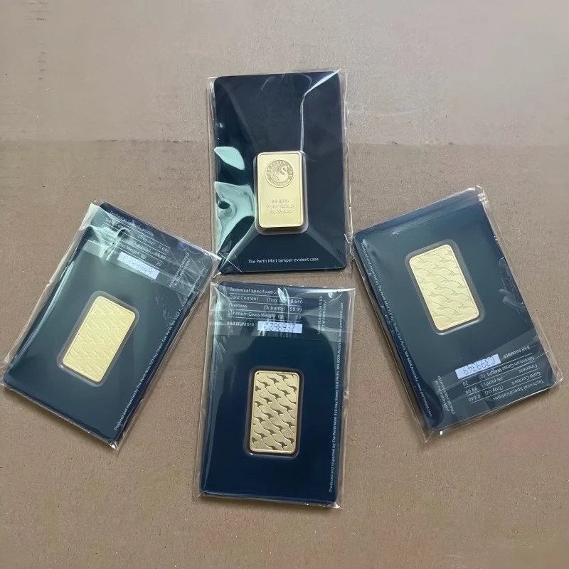 

Sealed package Gold bar collection 24k gold plated copper bullion metal craft Australia Swan souvenir 2025 christmas gifts