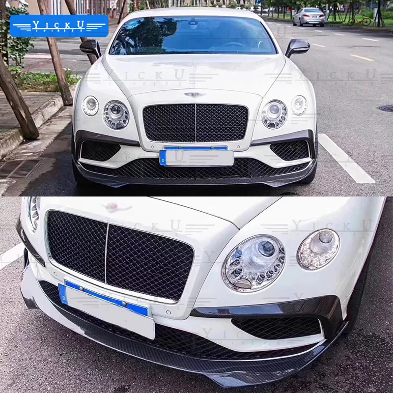 High quality ST carbon fiber body kit front lip side skirt rear lip spoiler 15-17 suitable for Bentley Continental GT