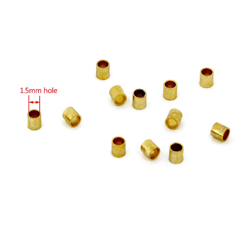 100 Stück Edelstahl-Stopper-Abstandsperlen 1/1,5/2mm Positionierkugel-Endperlen für DIY-Schmuckherstellungszubehör – Detail 1