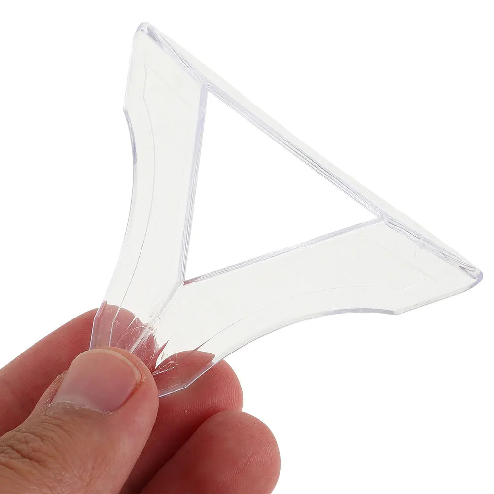 Base triangolare in plastica trasparente con supporto per cubo da 30 pezzi per espositore per puzzle di velocità, mini piedistallo per treppiede, gioco per bambini