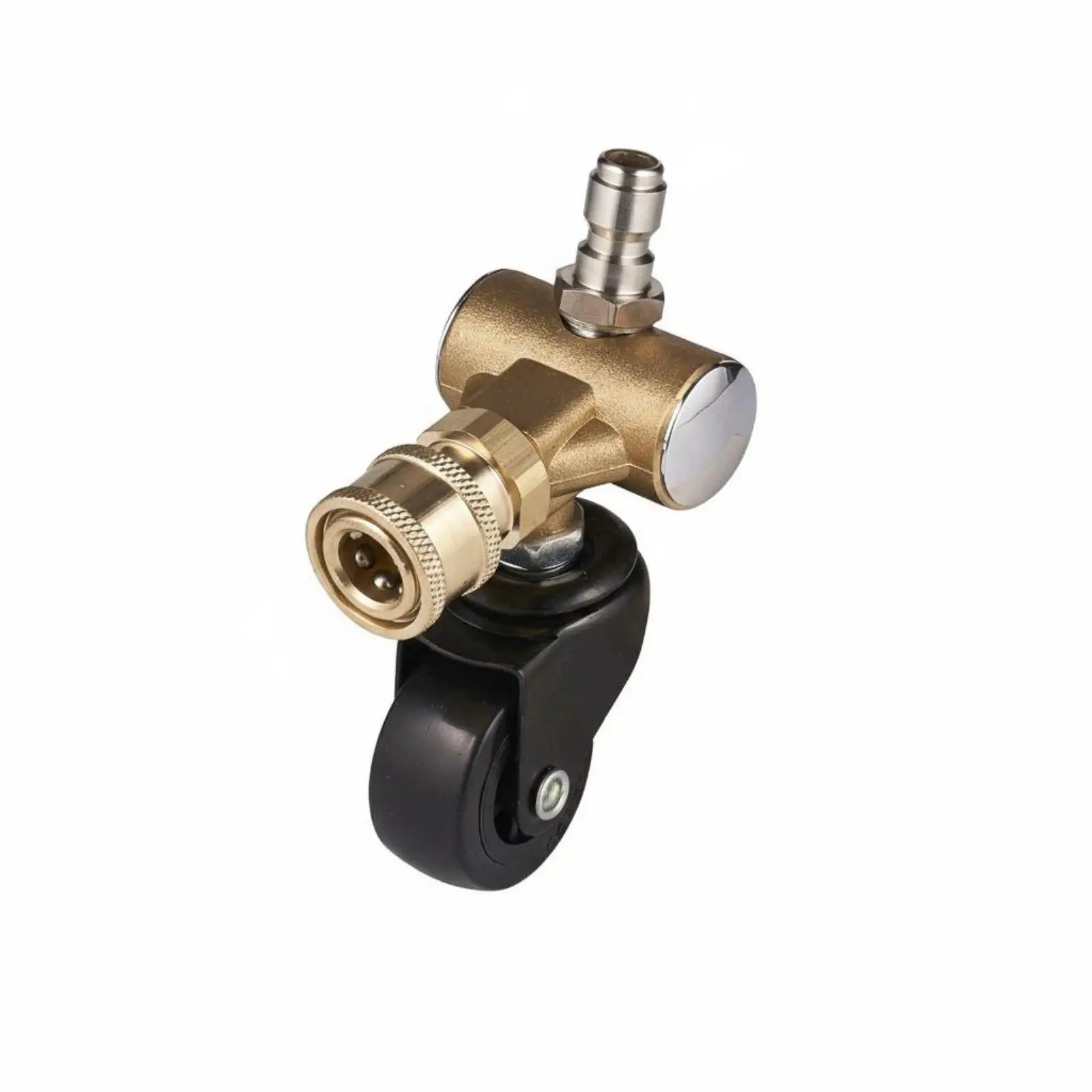 7 Pieces Undercarriage Cleaner Rotating Connector 4000 PSI Pressure Washer Caster Wheel Adapter Quick Connect Pressure Washer