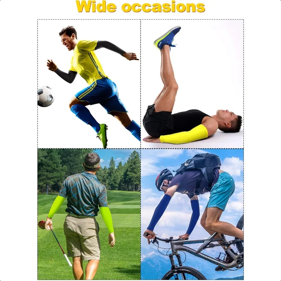 8 paia di maniche da braccio con protezione solare UV per uomo e donna, maniche rinfrescanti per tatuaggi