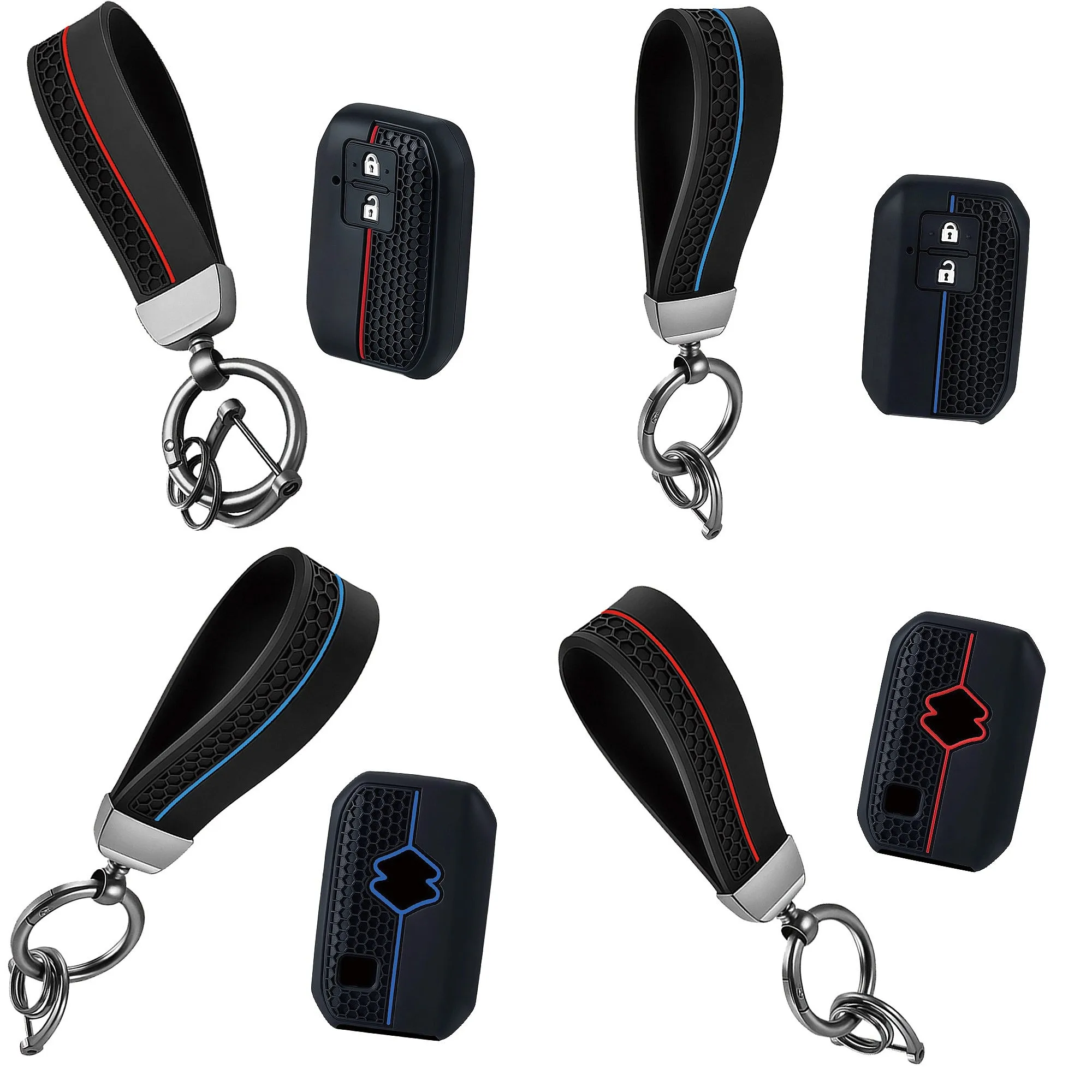 For Suzuki Swift Wagon R Jimny Sierra Spacia Ertiga 2 Button Silicone Auto Key Fob Shell Cover