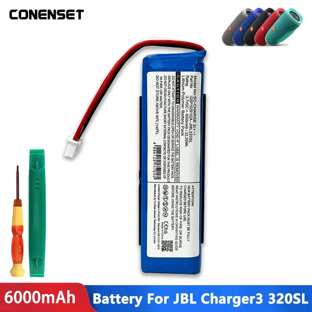 3.7V GSP1029102A (2016) Replacement Battery For JBL Charge 3 2016 Version Wireless Bluetooth Speaker batteries