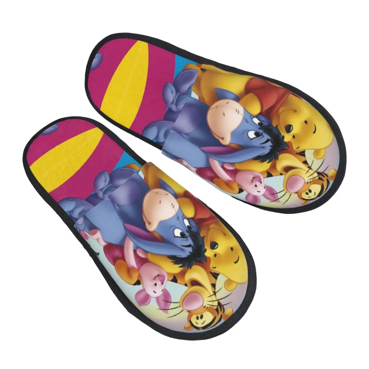 

Custom Winnie Pooh Animal Guest Slippers for Hotel Women Adorable Yellow Bear House Slipper