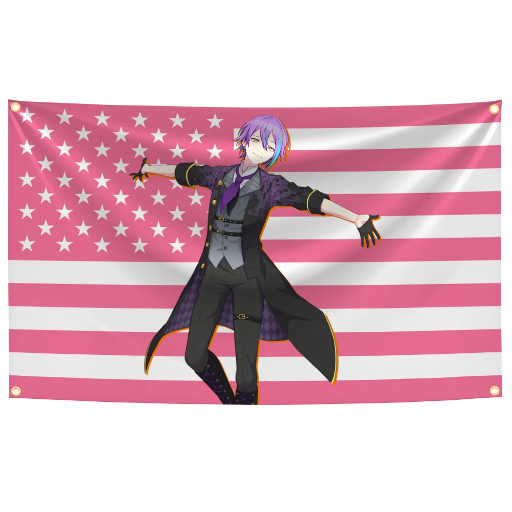Singer K-Kamishiro R-Rui American Flag Tapestry Outdoor Decor W-Wonderlands S-Showtime Flags Objects Decoration Garage Hanging