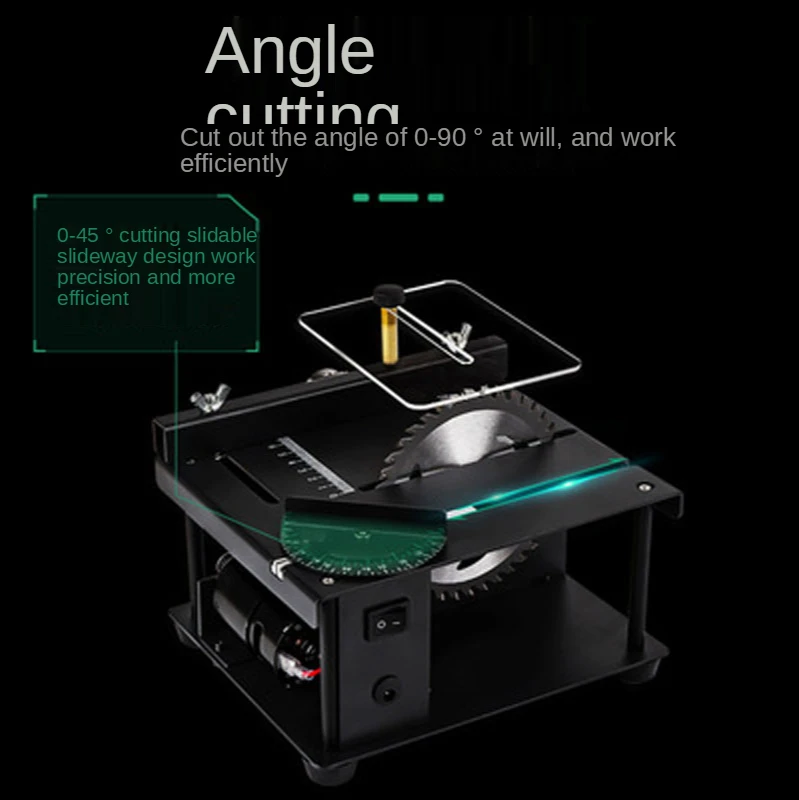 CheapMini desktop sawing machine electric cutting machine band saw blade adjustable speed angle adjustment 35MM cutting