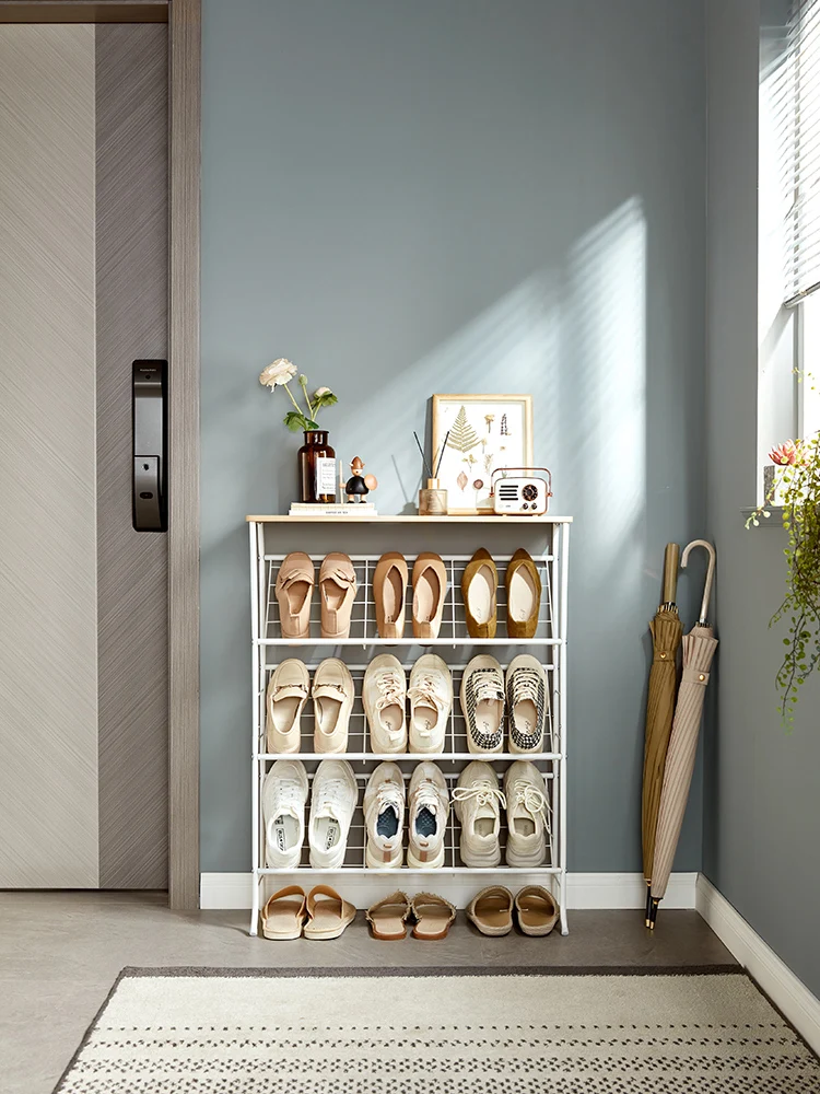 

Entrance Doorway Thin Shoe Rack Multi-Layer Simple Home Balcony Small Narrow Edge Indoor Shoes Cabinet