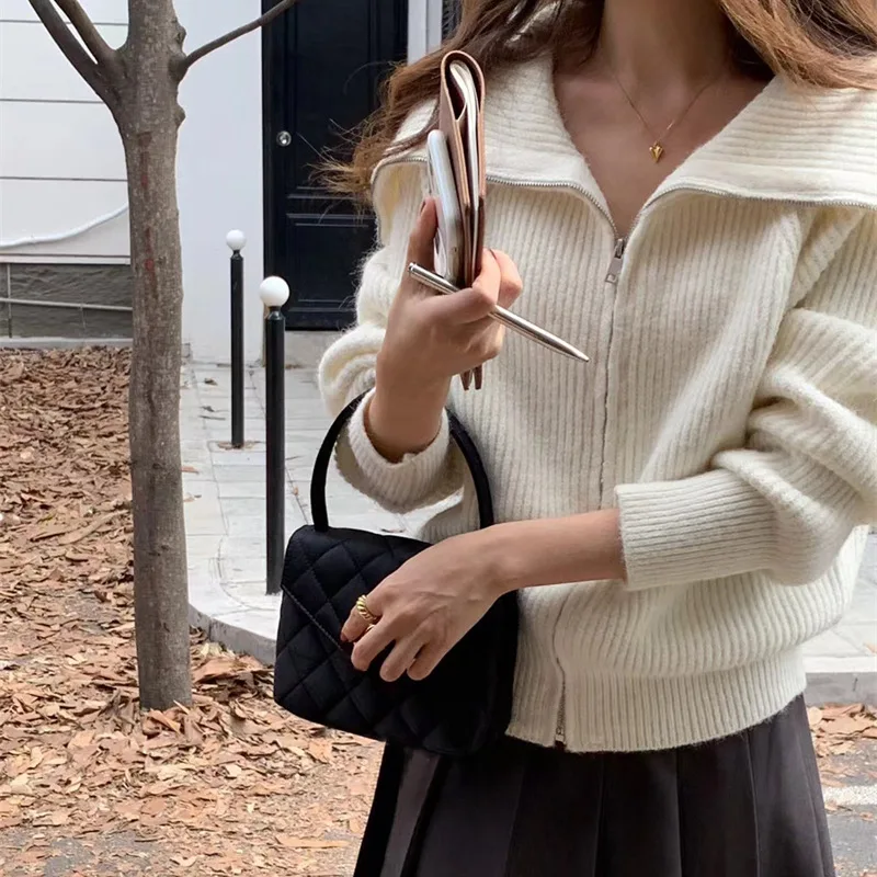 

Faionable Casual Loose Sweater Versatile Autumn Winter New Arrival Women's Knitwear round Ne Long Sve Thin Material