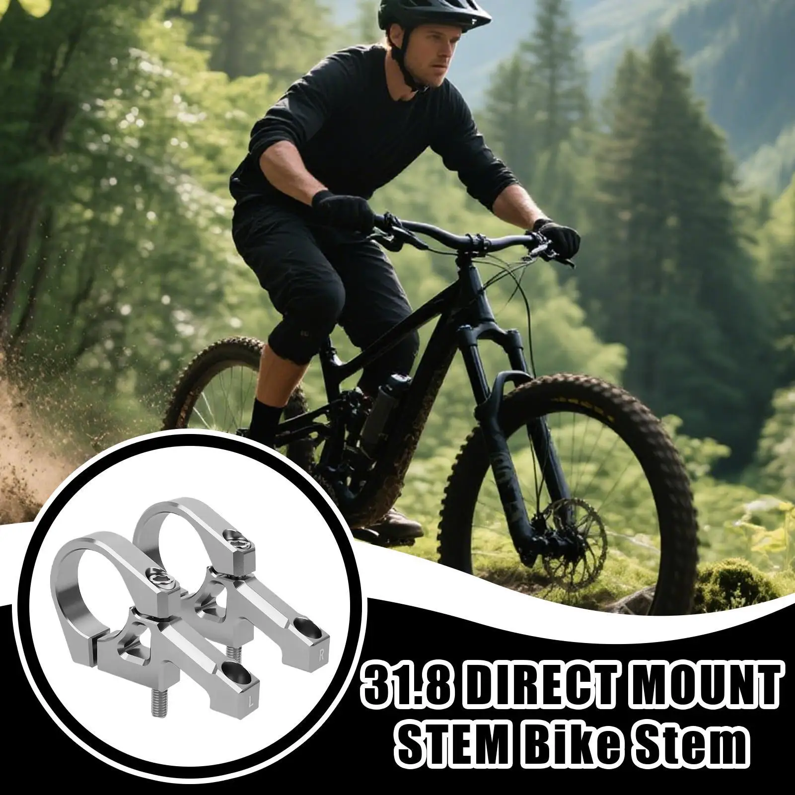 

Mountain Bike Direct Mount Stem Handlebar Clamp Bike Direct Mount Stem Heavy Duty Aluminum Alloy Riding Gear For Beginners