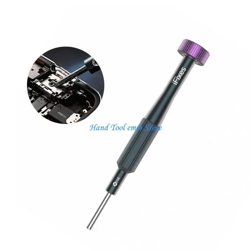 H37F Phone Repair Screwdriver for Inner Screws with Ribbed Grip, Metal Bit, 12.7 Handle for Foldable Phone Service and Careful