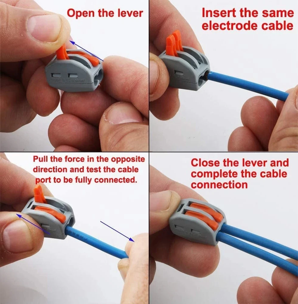 1/5/10PCS  Mini Fast Wire Connectors Universal Compact Wiring Connector Push-in Terminal Block