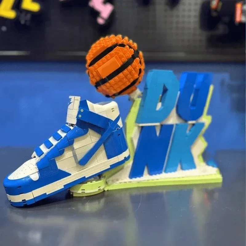 Новые в наличии баскетбольные кроссовки 43008, модель строительного блока, кирпичи, игрушки для детей и взрослых, подарки на Рождество и день рождения