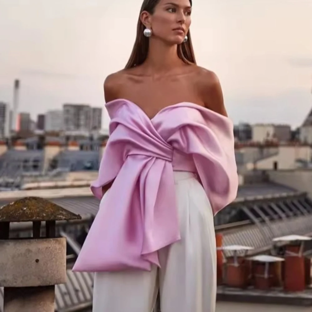 

Woman Dresses Belt Pleated Midi Dress Women Sleeveless Summer Dress Knitted Party Dresses for Women Bow One Shoulder Party Dress