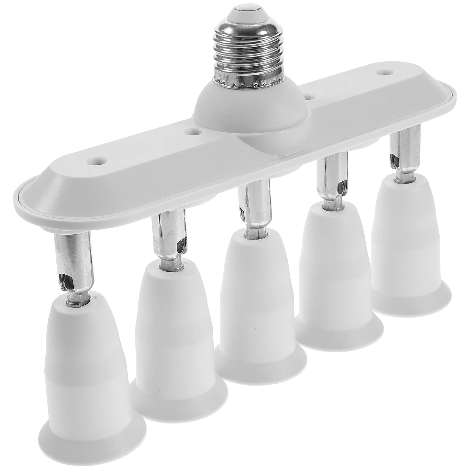 

Light Socket Splitter 5 Heads E27 Base Rotatable Socket Extender with Flameproof Pbt Shell for LED Bulbs and Multi-Light