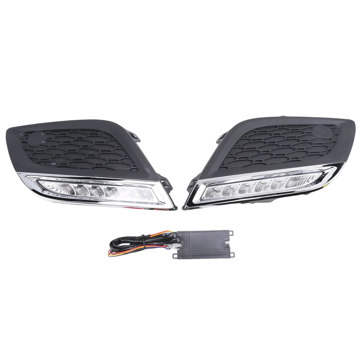 Car Daytime Running Light LED DRL Daylight with Dimmed Function Plating Style for Volvo XC60 2011-2013