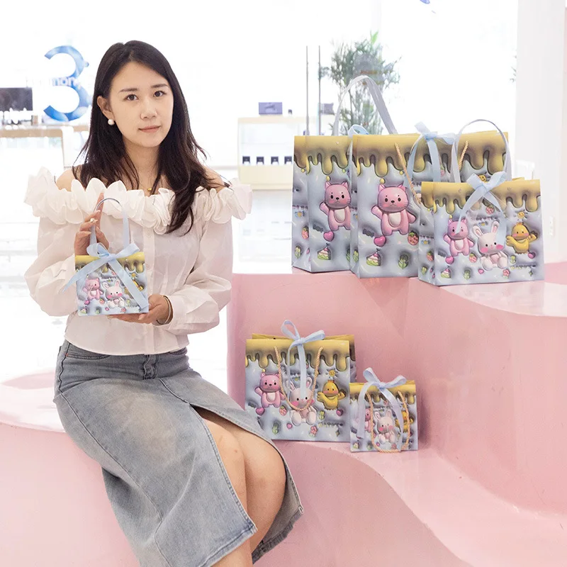 Customized INS Style Small Animal Birthday Return Bag Cute Cartoon Handbag Children's Day Toy Bag