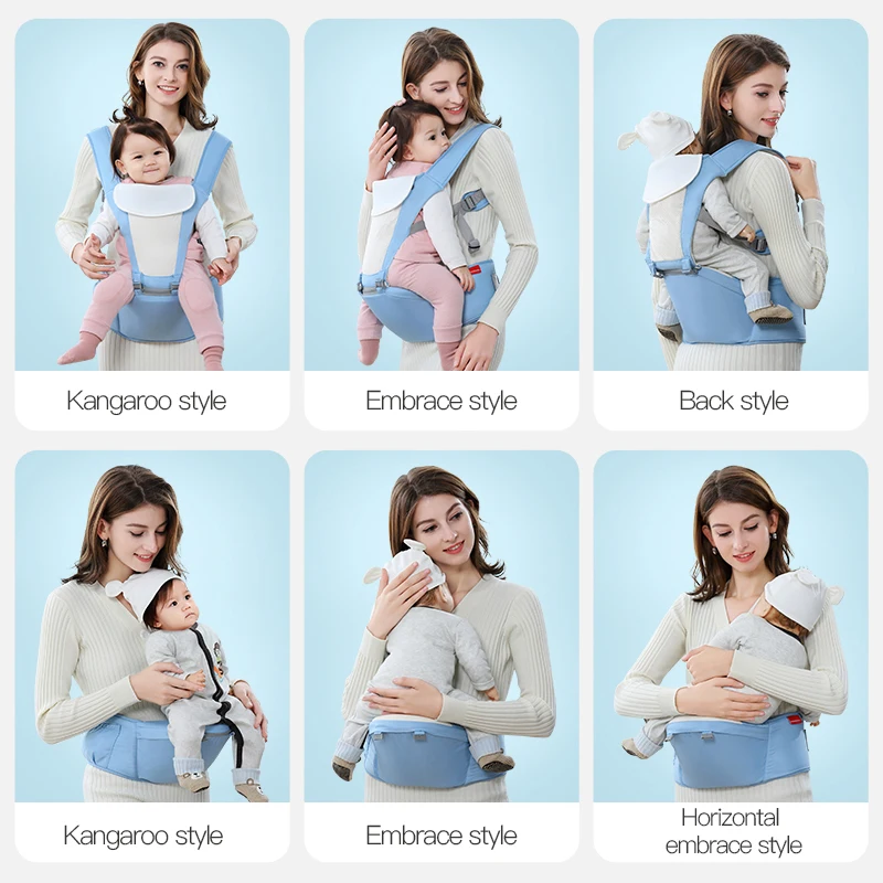 0-36 Months Ergonomic Baby Carrier Infant Kid Baby Hipseat Sling Front Facing Kangaroo Baby Wrap Carrier for Baby Travel