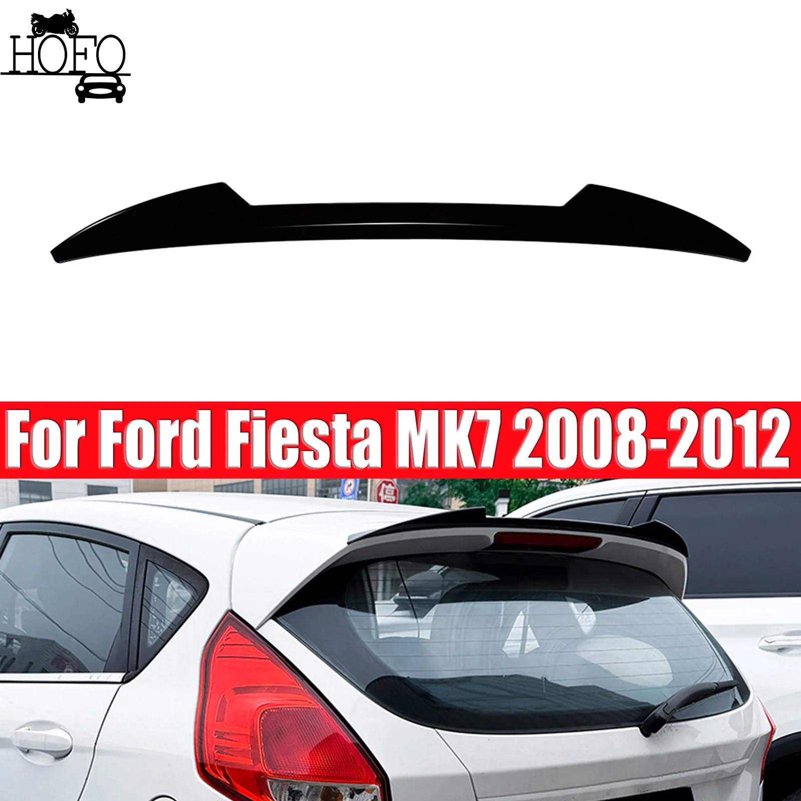 Rear Spoiler Lip Roof Tail For Ford Fiesta MK7 2008-2012