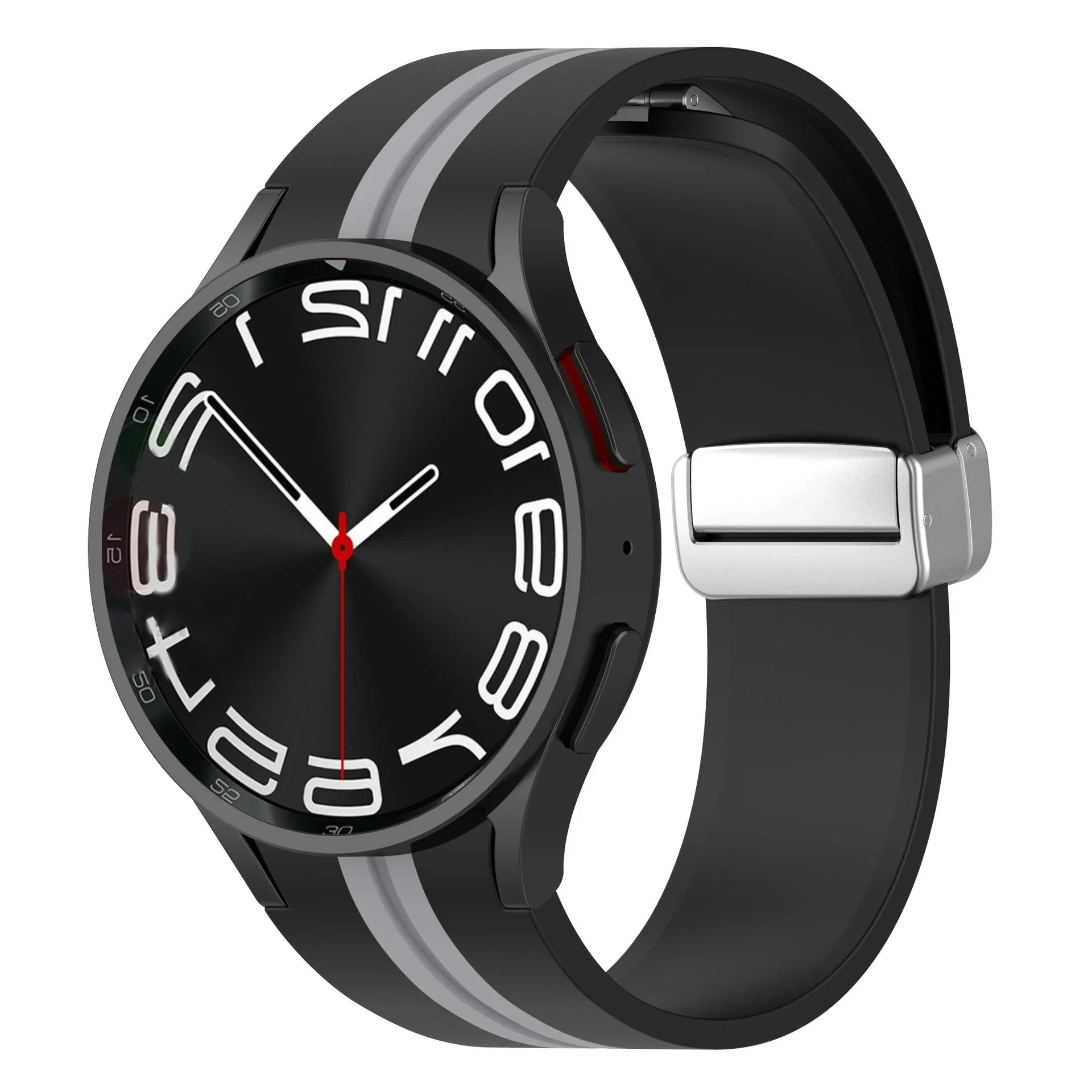 حزام سيليكون لساعة سامسونج جالاكسي 7 6 5 4 40 مللي متر 44 مللي متر 5 برو 45 مللي متر سوار مغناطيسي ساعة جالاكسي 4 6 كلاسيكي 46 مللي متر 42 مللي متر