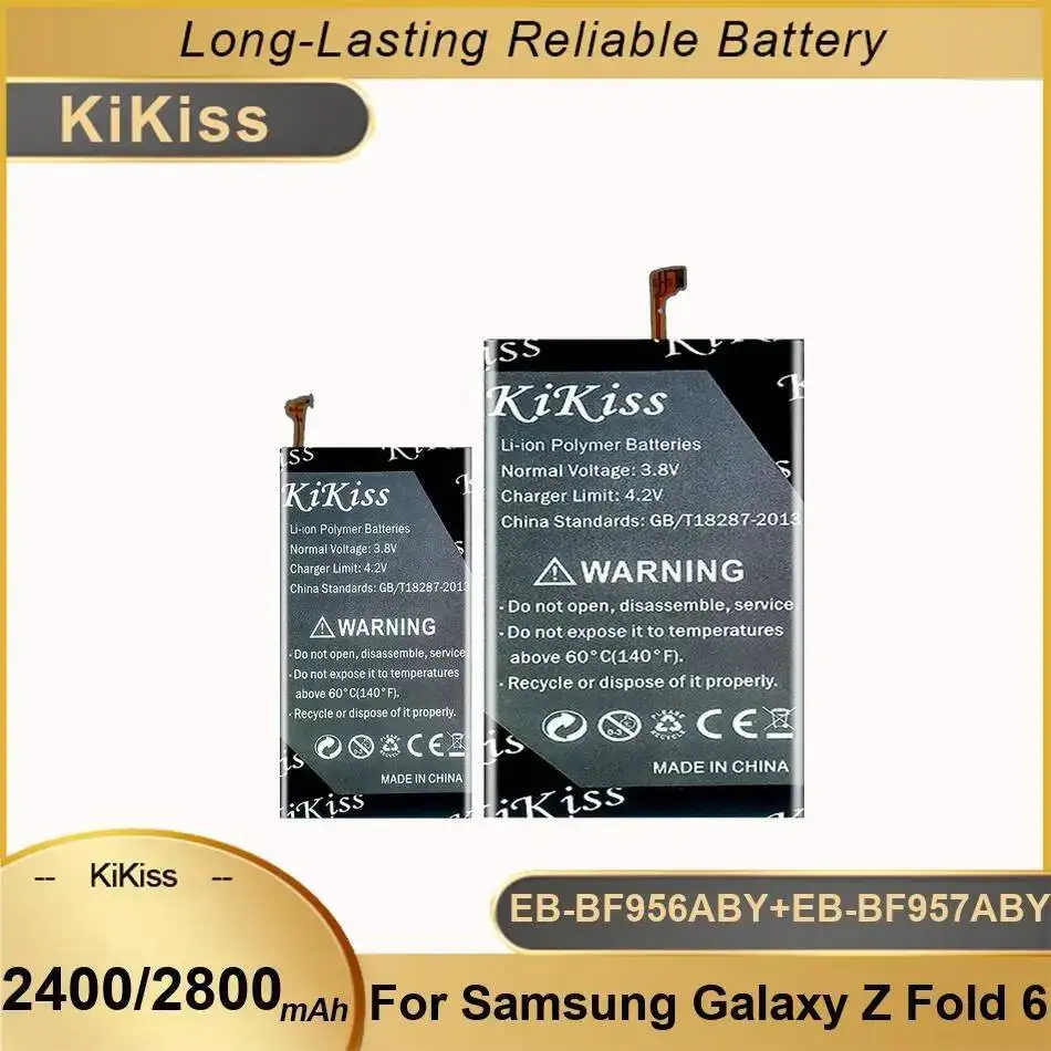 

Для Samsung Galaxy Z Fold 6 аккумулятор мобильного телефона долговечный EB-BF956ABY + EB-BF957ABY 2400 мАч 2800 мАч