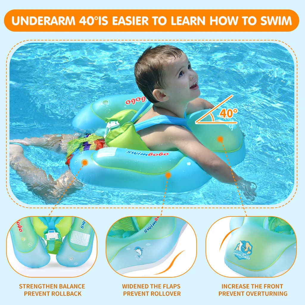 2022 New Upgrades Baby Swimming Float Inflatable Infant Floating Kids Swim Ring Circle Bathing Summer Toys Toddler Rings