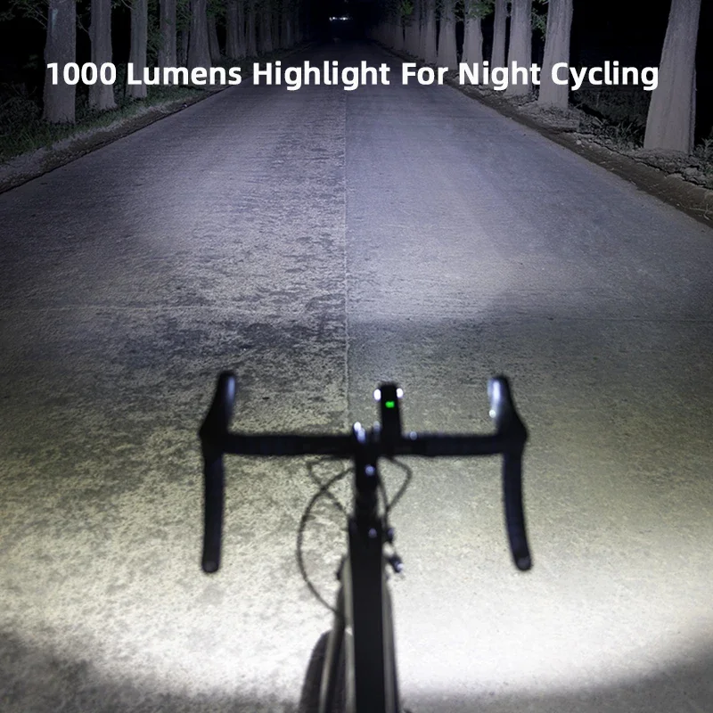 ROCKBROS Bicycle Light 1000LM 4500mAh Front Cycling Lamp Type-C Rechargeable LED Bike Light Headlight Bike Lights Accessories