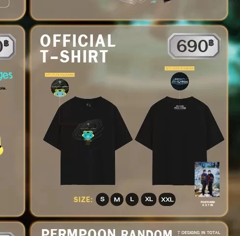 Pre-sale Official Gmmtv  Thai Star Pondphuwin We Are Fish Upon The Sky Space Soul-Dyssey Concert Backpack Collectile Card