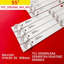 Pasek podświetlenia LED do TCL 55S405LEA TOT_55D2900_4X4_4X5 AB 55HR330M04A6 55HR330M04B6 4C-LB5504-HR 55S405TEA 55U6700C D55A810