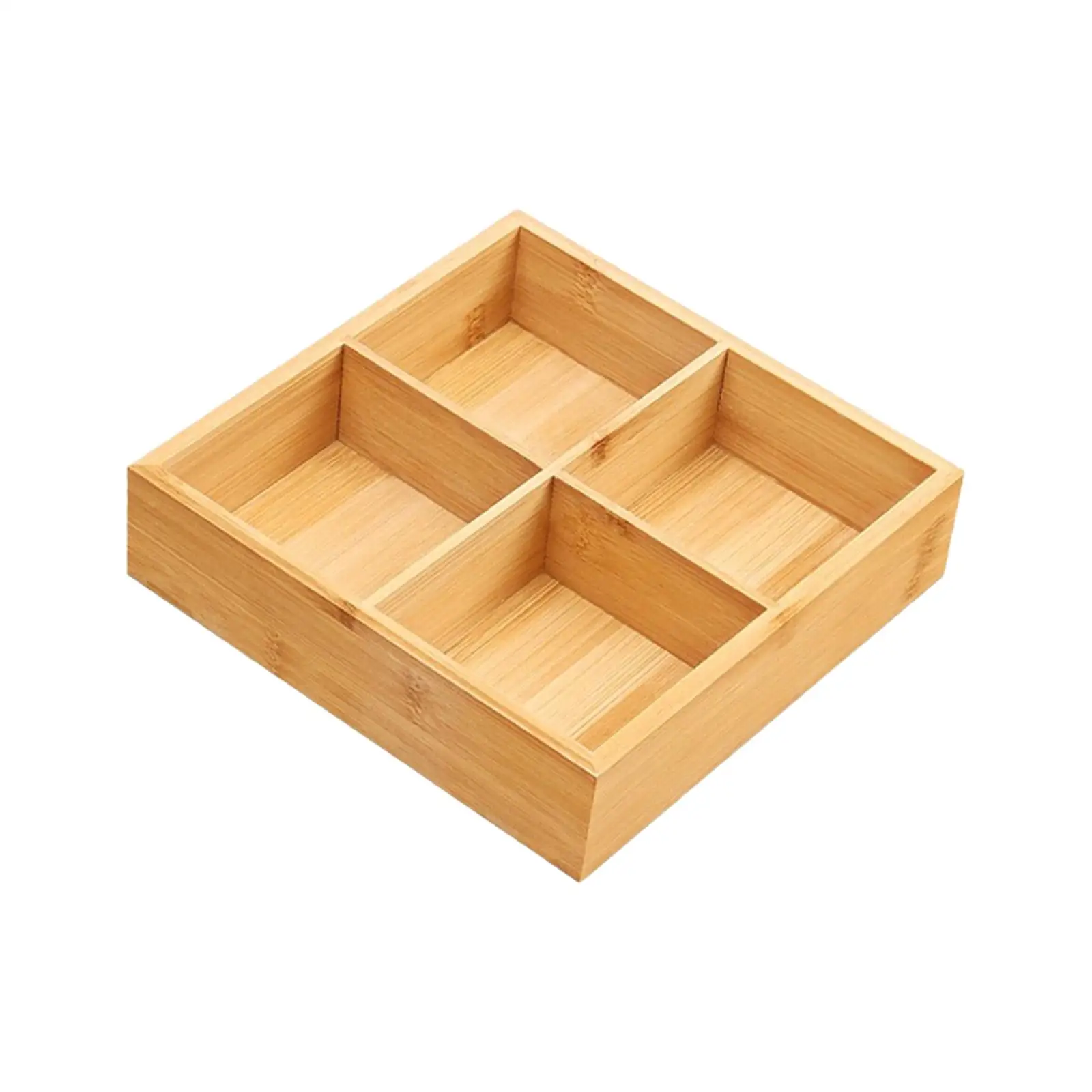 Multi Compartment Bamboo Nut and Candy Tray Pretty Serving Tray for Kitchen Dining Room Table Decor