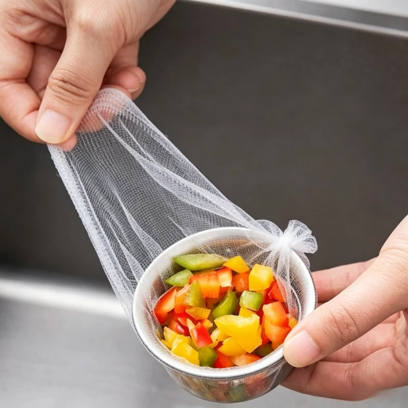 Disposable Sink Filter Net Kitchen Drain Mesh Bathroom Basin Strainer Anti-clog Cleaning Garbage Filter for Drain Outlet