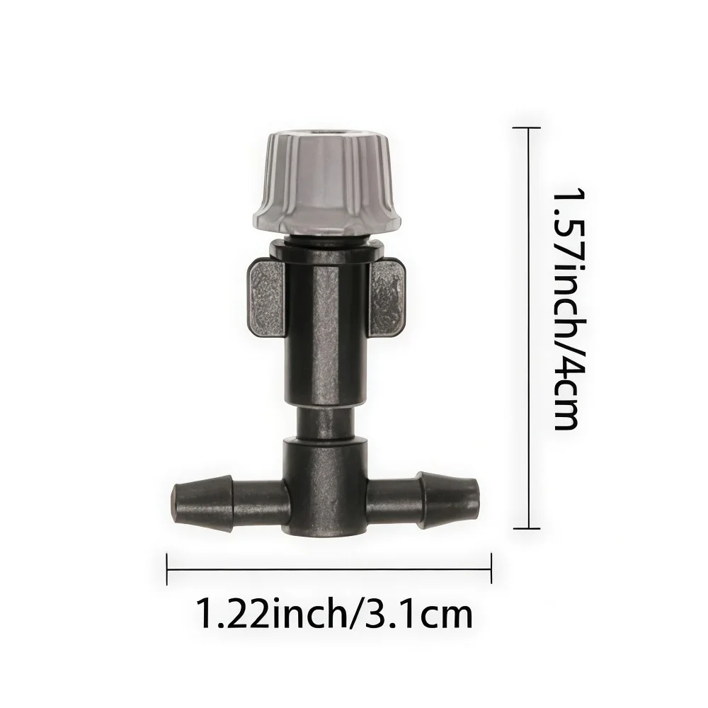Garden Misting Nozzle 4/7mm Tee Connector Drip Irrigation Sprinkler Removable Cleanable Atomizing Spray Head for Greenhouse Yard