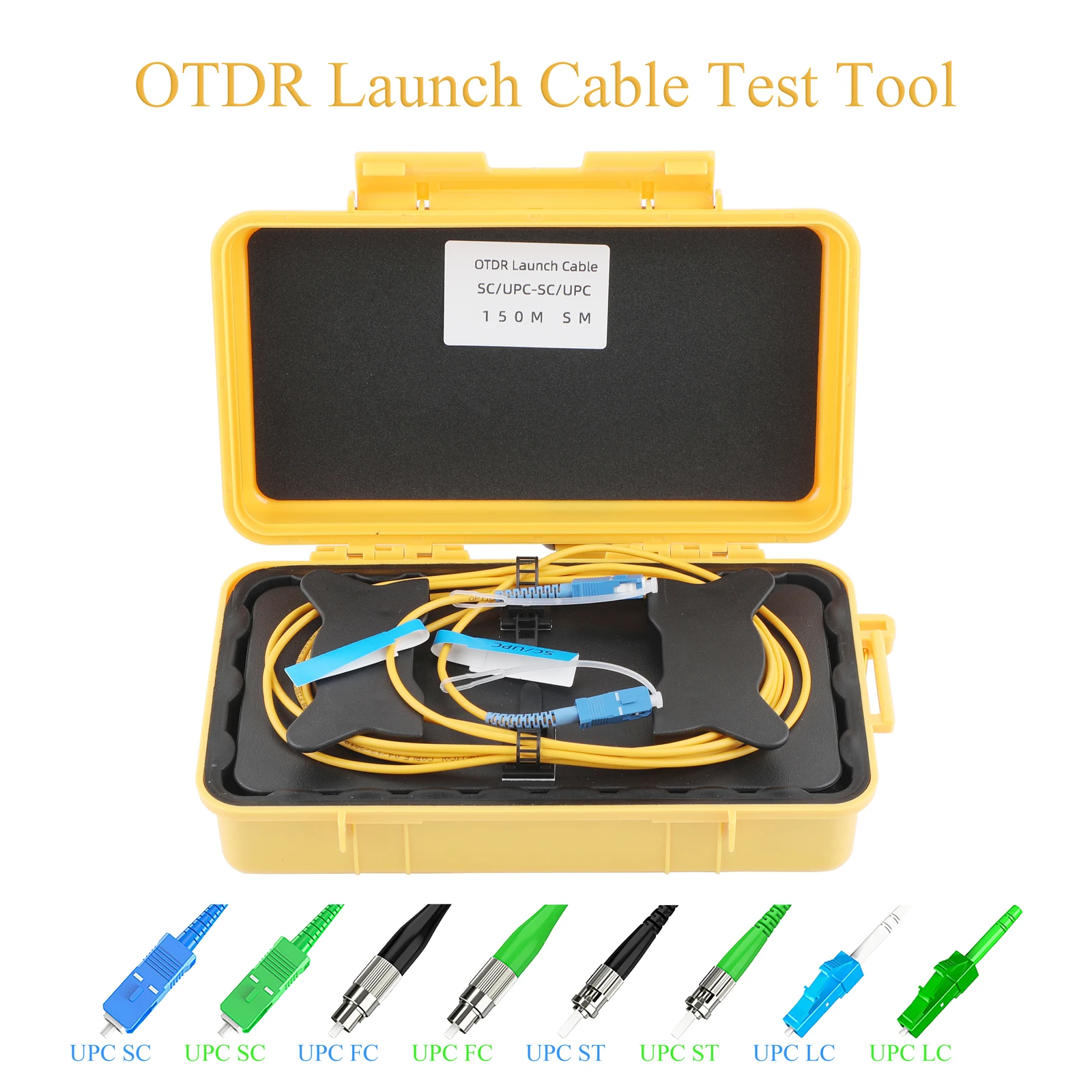 OTDR Launch Cable Test Tool Fiber Optic Cable Test Box OTDR Dead Zone Blind Zone Eliminator Single Mode APC/UPC 1310/1550nm
