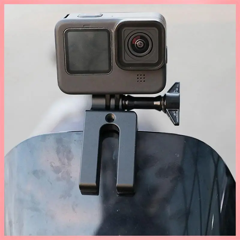 

N91R-Motorcycle Windshield Mount For Gopro Hero 12 And Above Aluminum Action Accessories