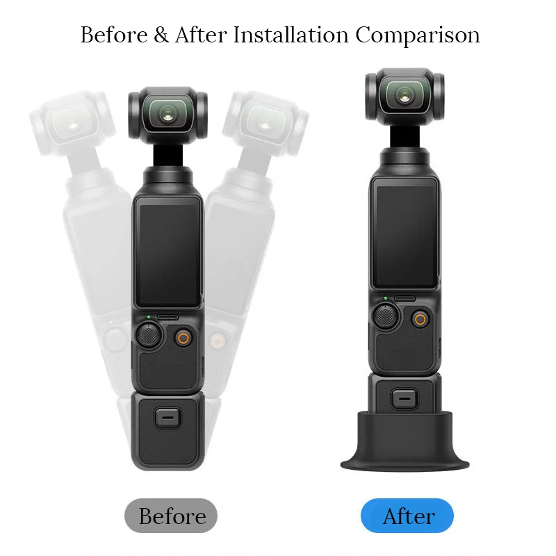 Silicone Desktop Mount for DJI Osmo Pocket 4 / 3 Camera Anti-Slip Stable Stand Base with Charging Cutout Camera Accessory