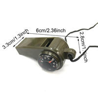 3in1 Survival Whistle High Decibel Mutifunction Lightweight Whistles Thermometer Compass For Camping Hiking Outdoor Activities