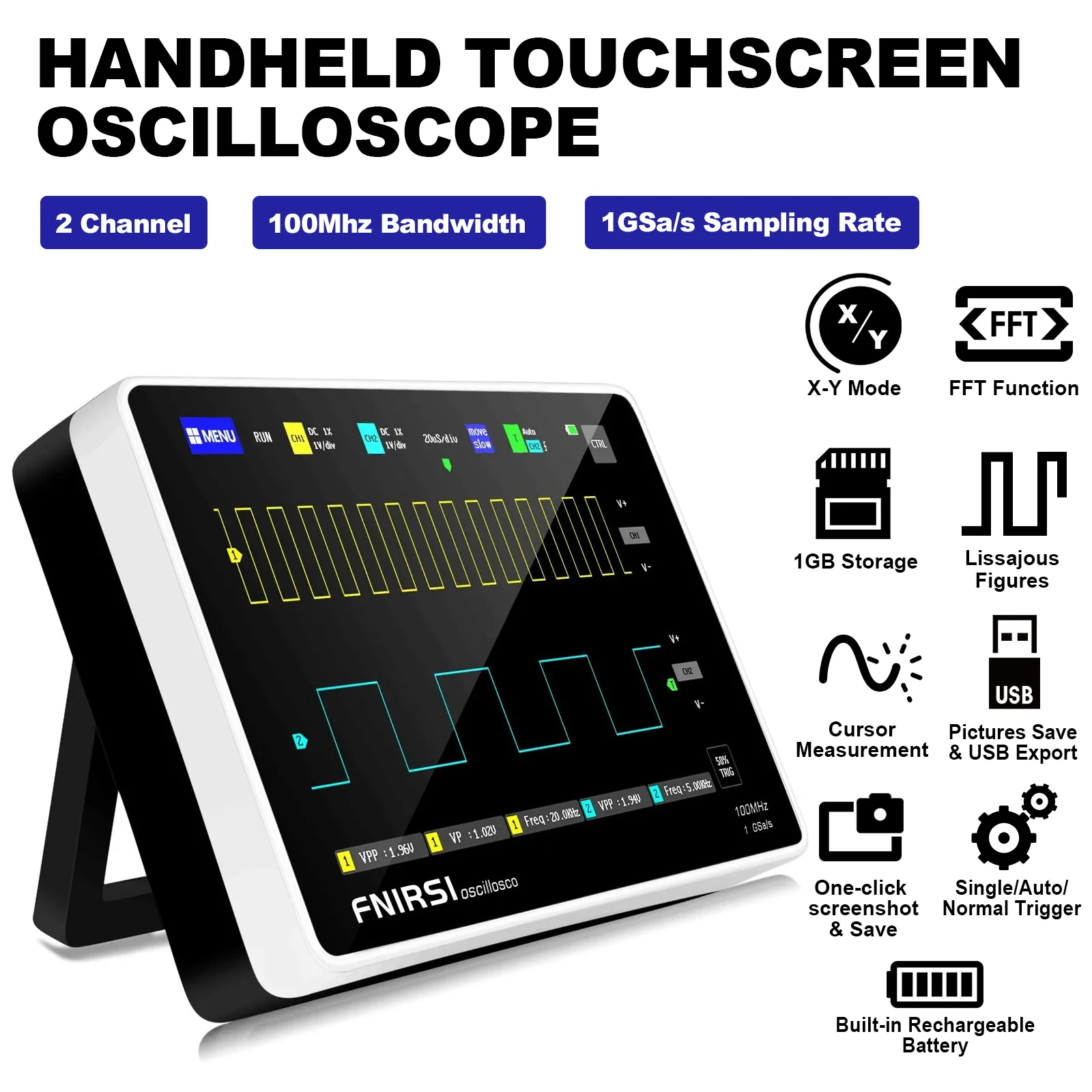 Electronics Repair Engineer - 2CH 100MHz 1GSa s Tablet Oscilloscope