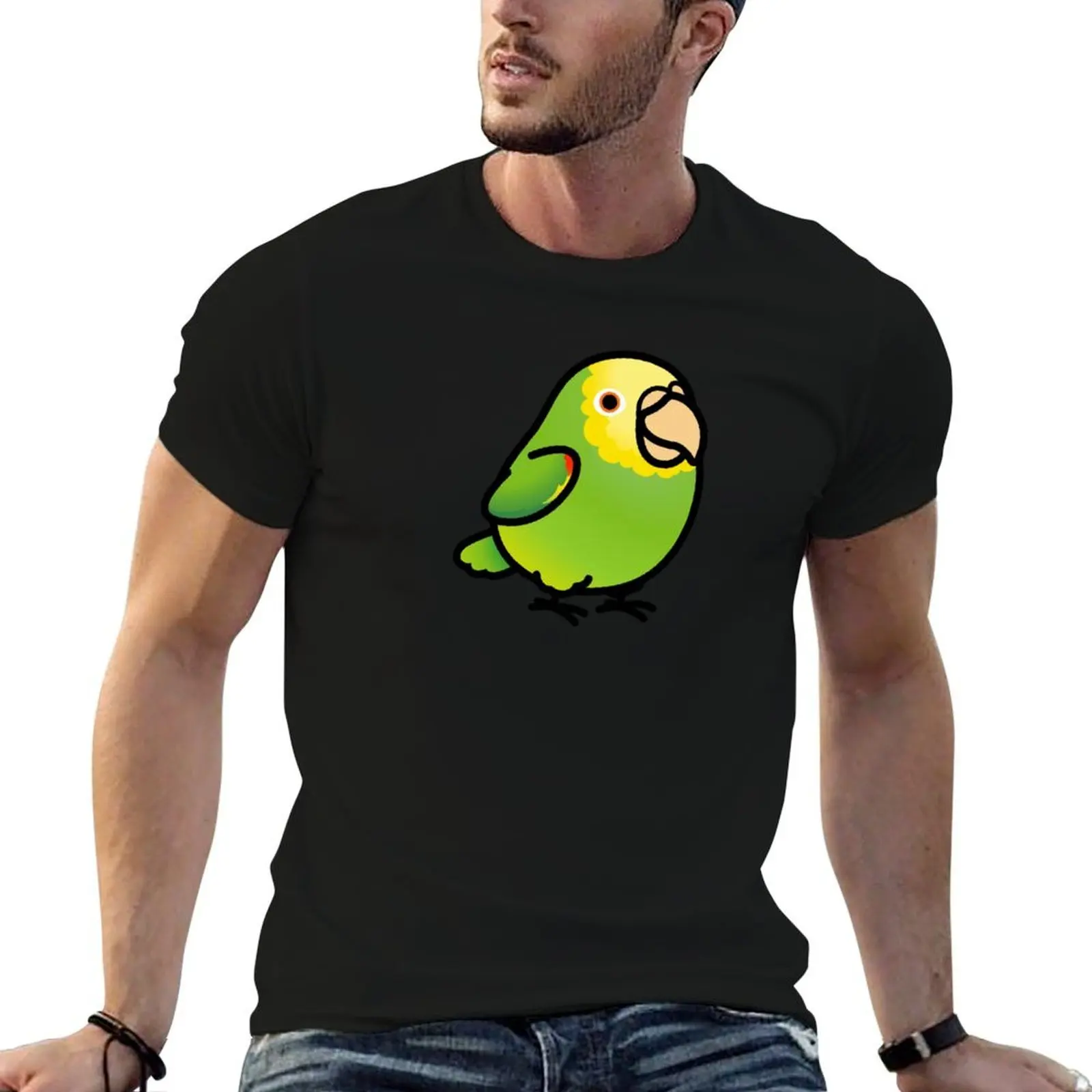 Chubby Double Yellow-headed Amazon T-Shirt graphic tee shirt topping tshirts for men