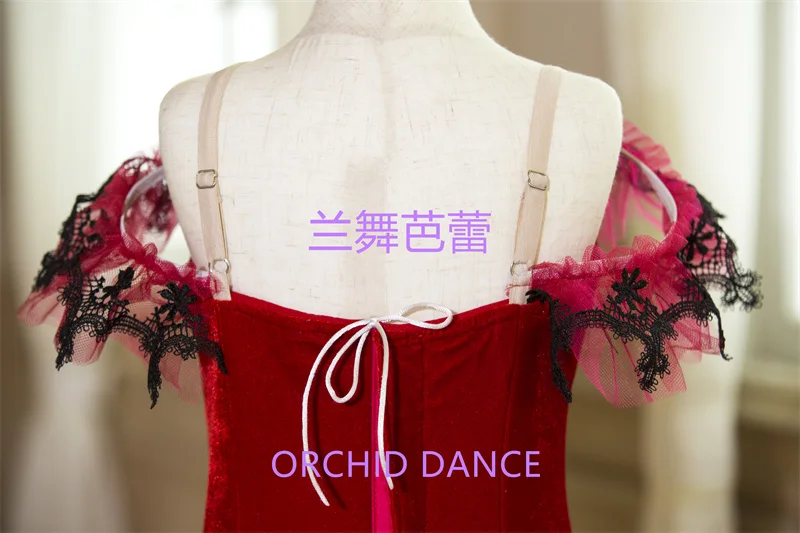 Backless Design High Quality Professional Custom Size Classical Adult Girls Red Bird Ballet Tutu Costumes