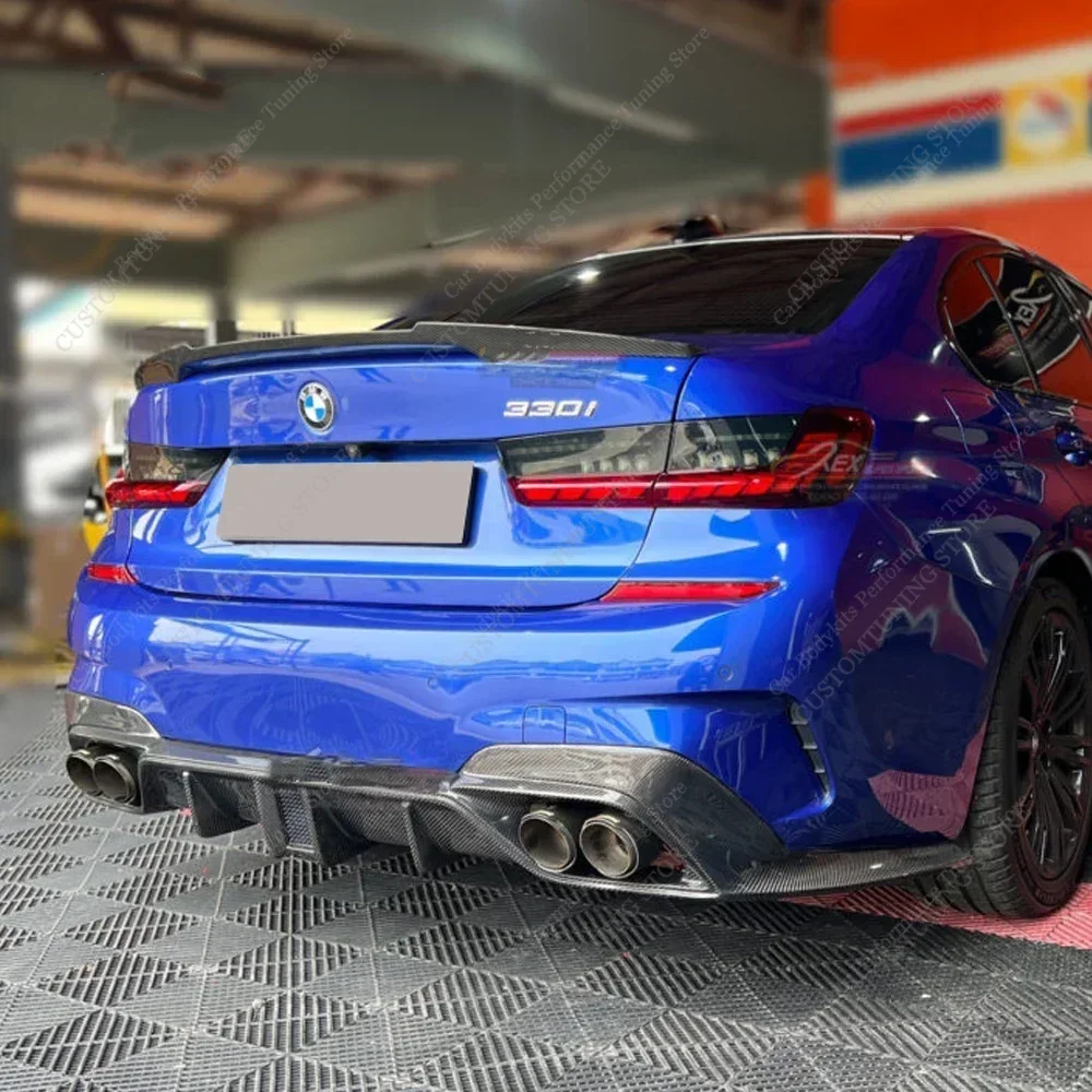 For BMW G20 M4 Style Rear Trunk Spoiler Wings 3 Series 320i 320d 330i 330d M340i Rear Trunk Tail Wing Bodykits Tuning 2019-2023 view 2